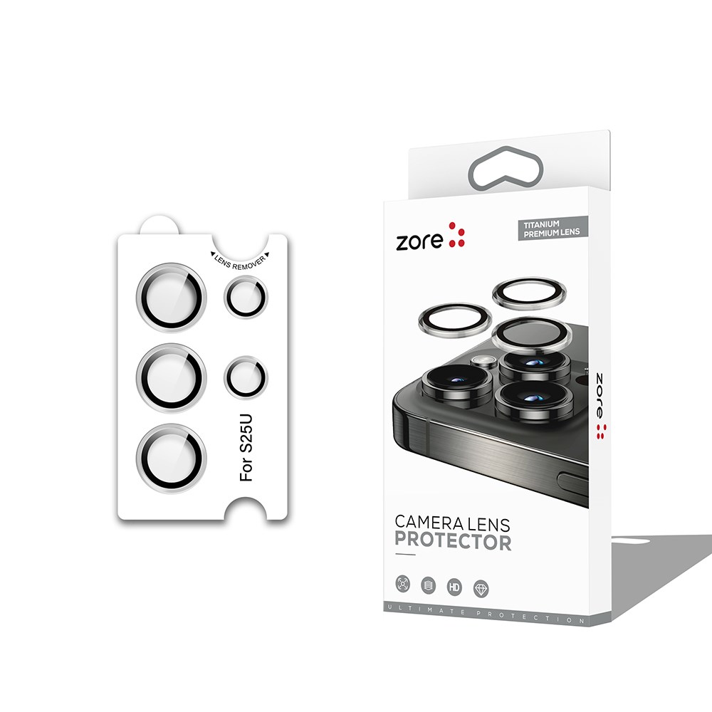 Galaxy S25 Ultra Zore CL-12 Premium Safir Parmak İzi Bırakmayan Anti-Reflective Kamera Lens Koruyucu