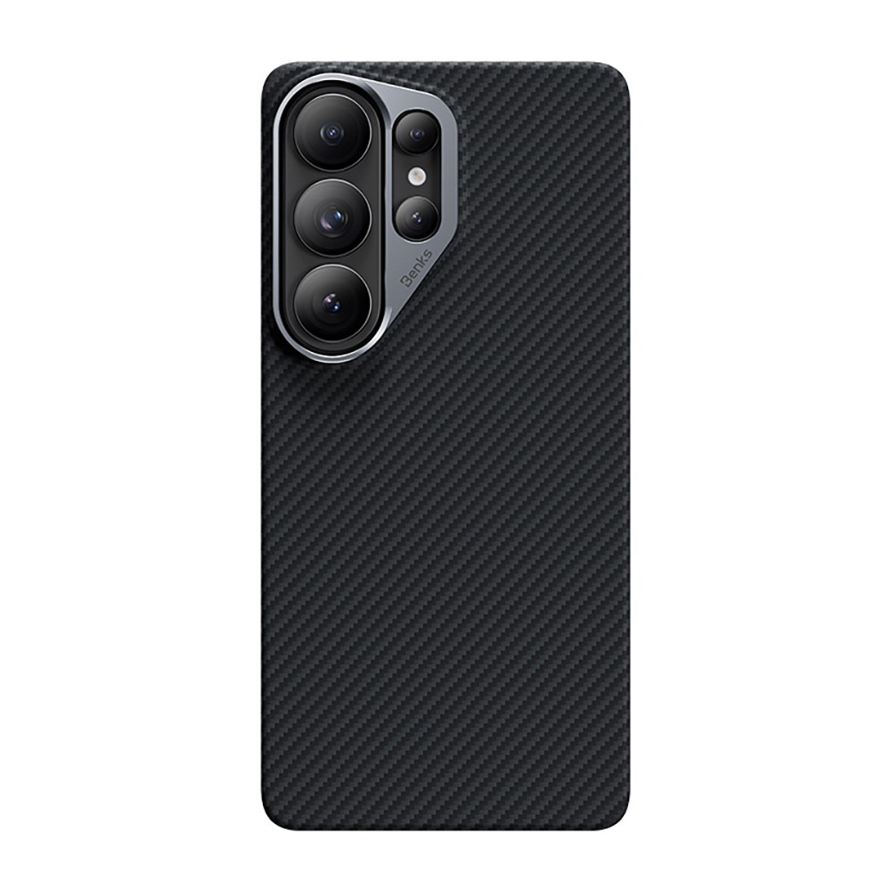 Galaxy S26 Ultra Kılıf Benks M-safe Şarj Özellikli Magnetik ArmorAir 600D Kevlar Karbon Fiber Kapak