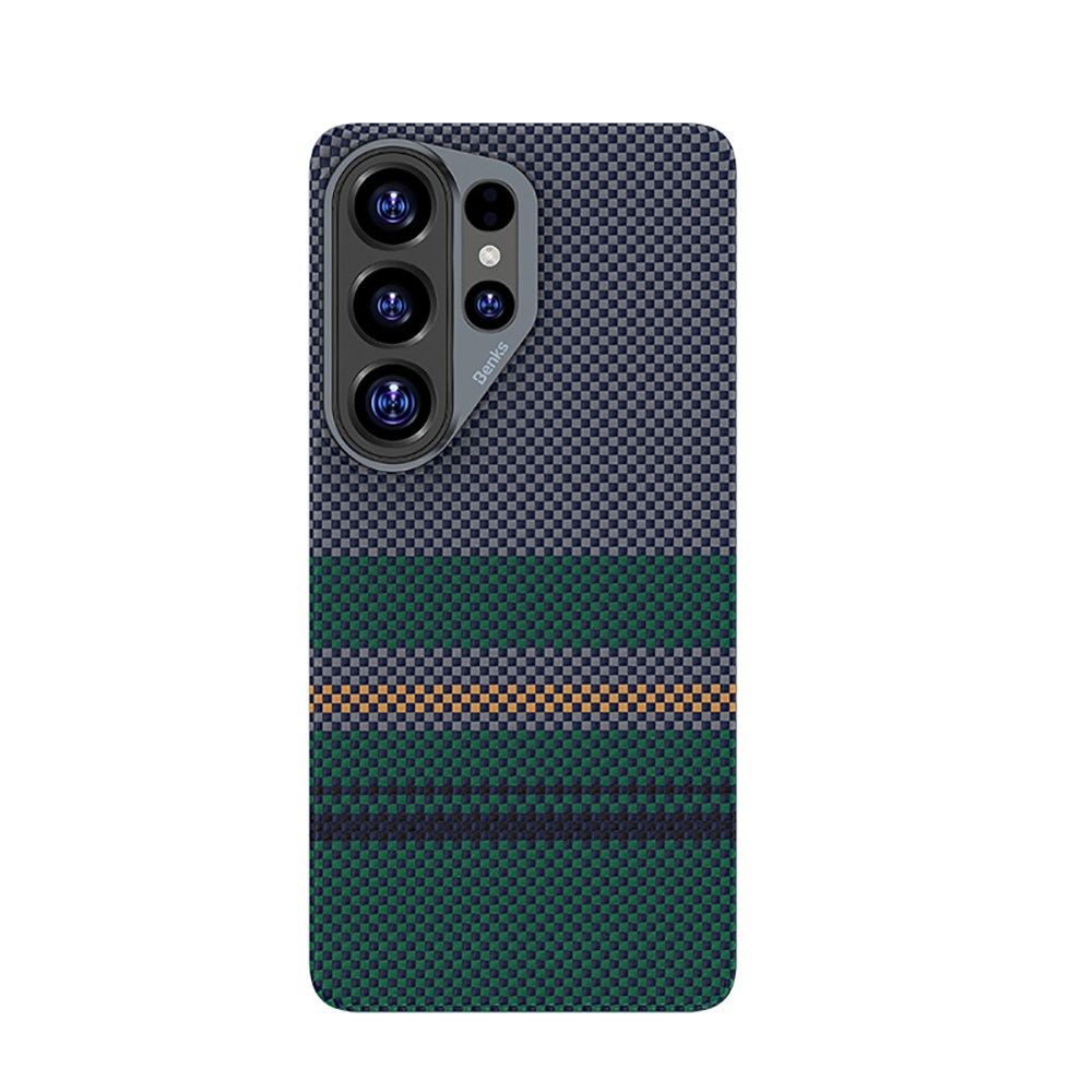 Galaxy S26 Ultra Kılıf M-safe Şarj Özellikli Karbon Fiber Tasarımlı Benks Aurora ArmorAir Kevlar Kapak