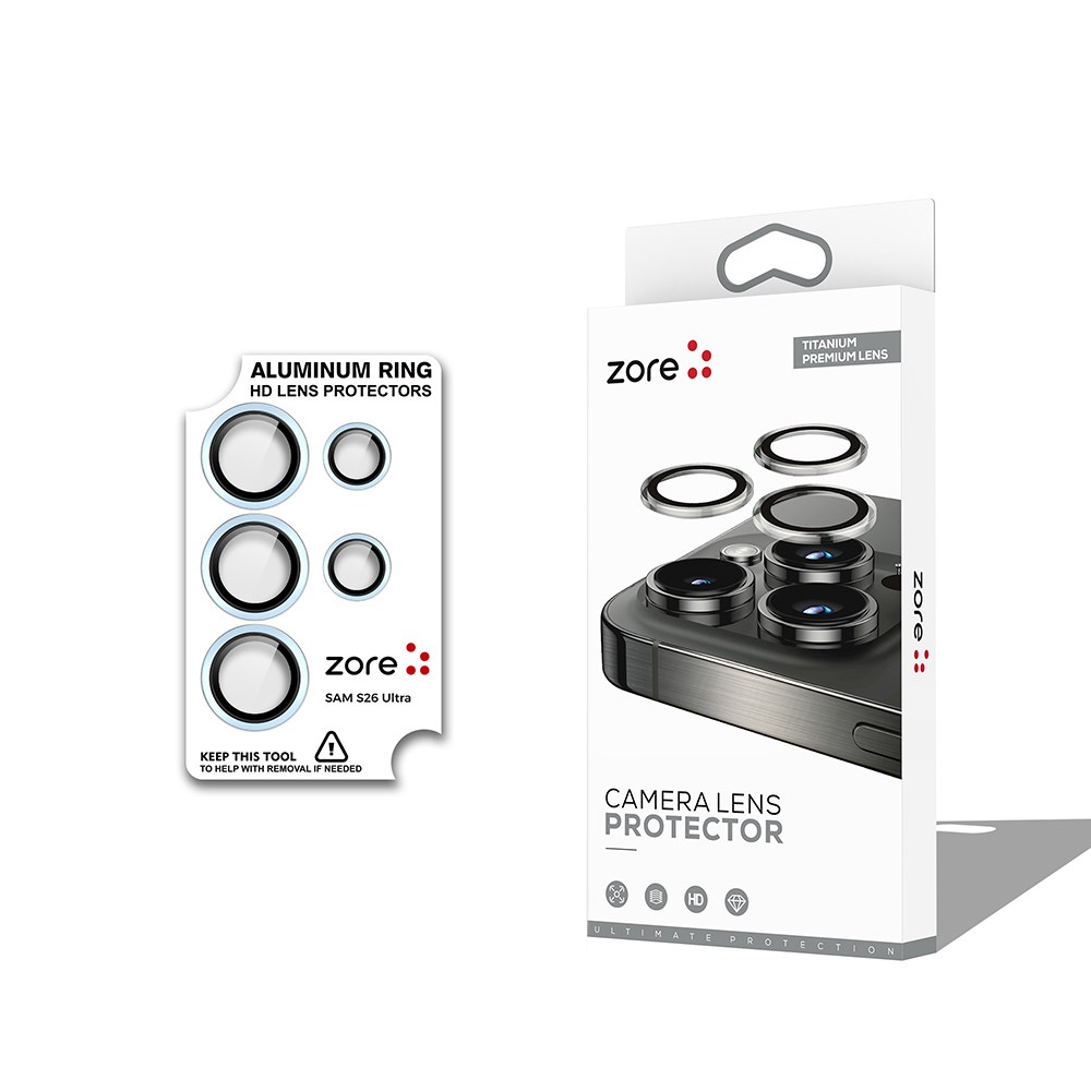 Galaxy S26 Ultra Zore CL-12 Premium Safir Parmak İzi Bırakmayan Anti-Reflective Kamera Lens Koruyucu