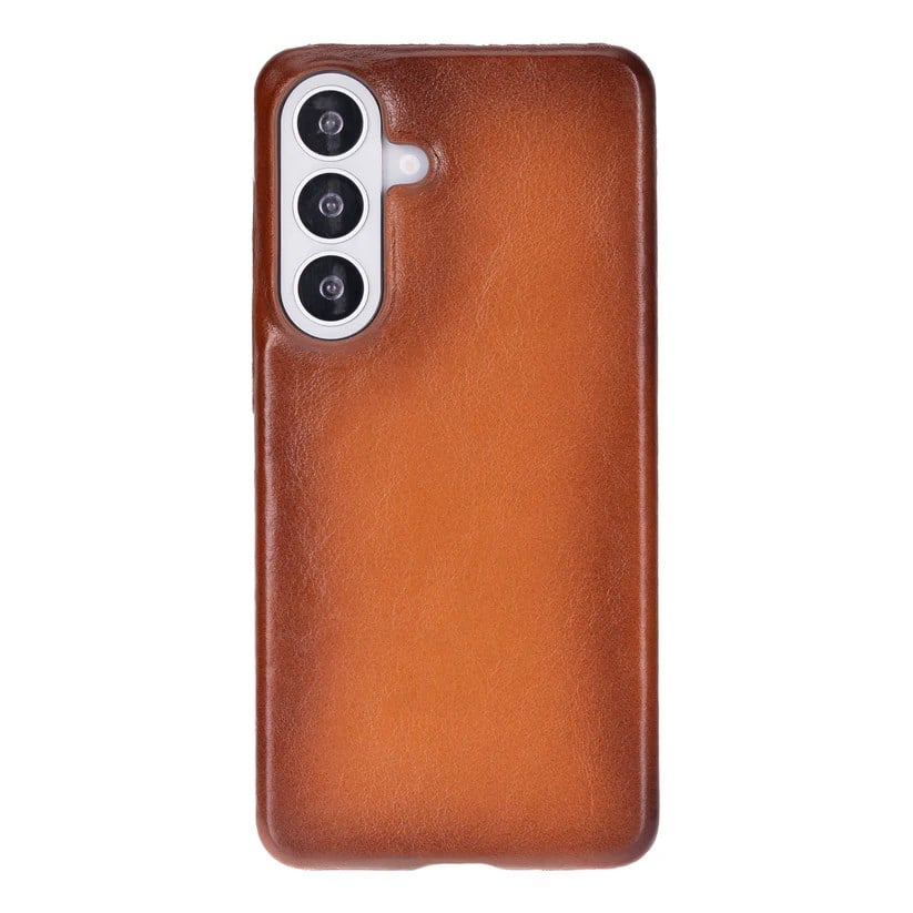 Galaxy S26 için, Hakiki Deri, El Yapımı Kılıf, İç Yüzeyi Kadife, Gölgeli Taba
