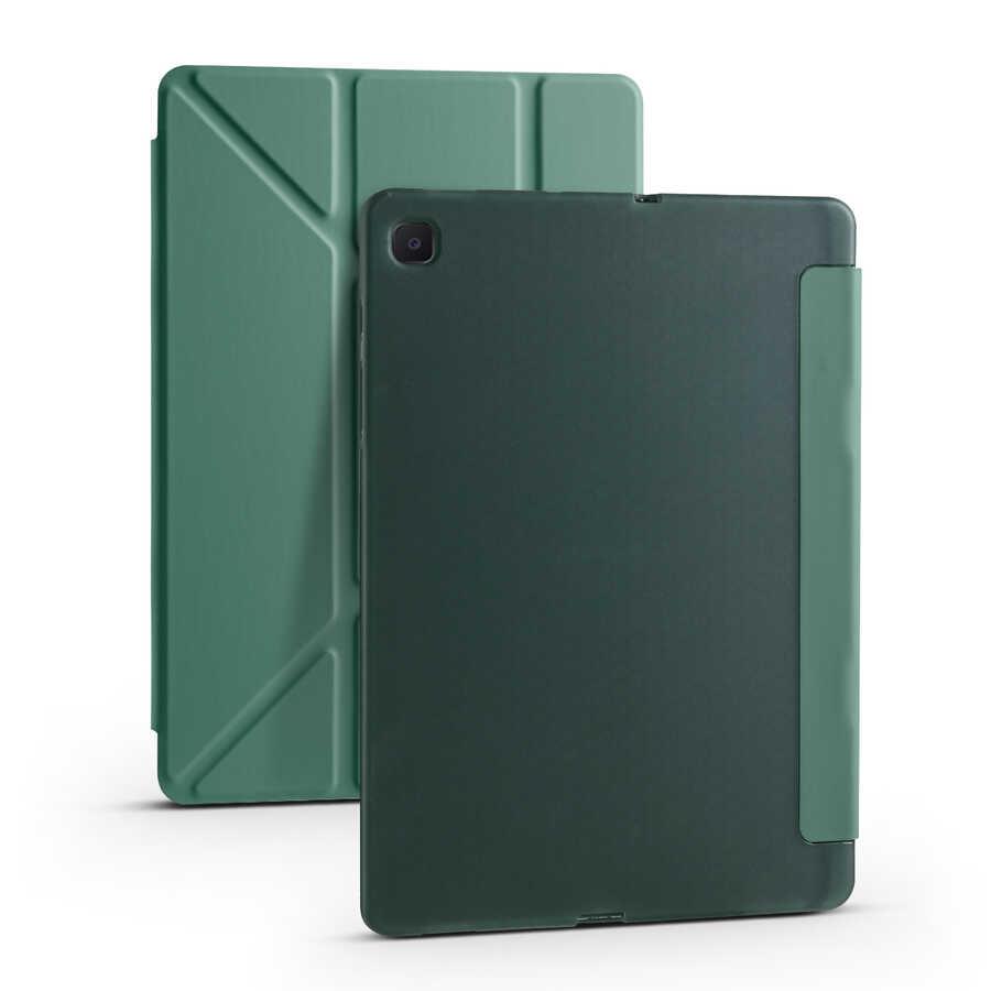Galaxy Tab S6 Lite P610 Kılıf Zore Tri Folding Kalem Bölmeli Standlı Kılıf