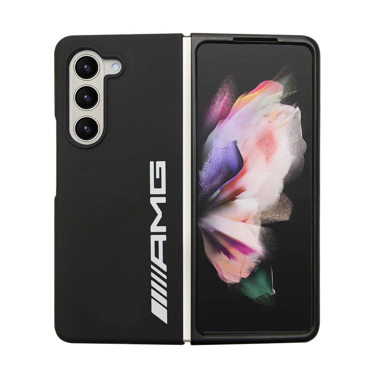 Galaxy Z Fold 5 Kılıf AMG M-safe Şarj Özellikli Büyük Logo Dizayn Orjinal Lisanslı Kapak
