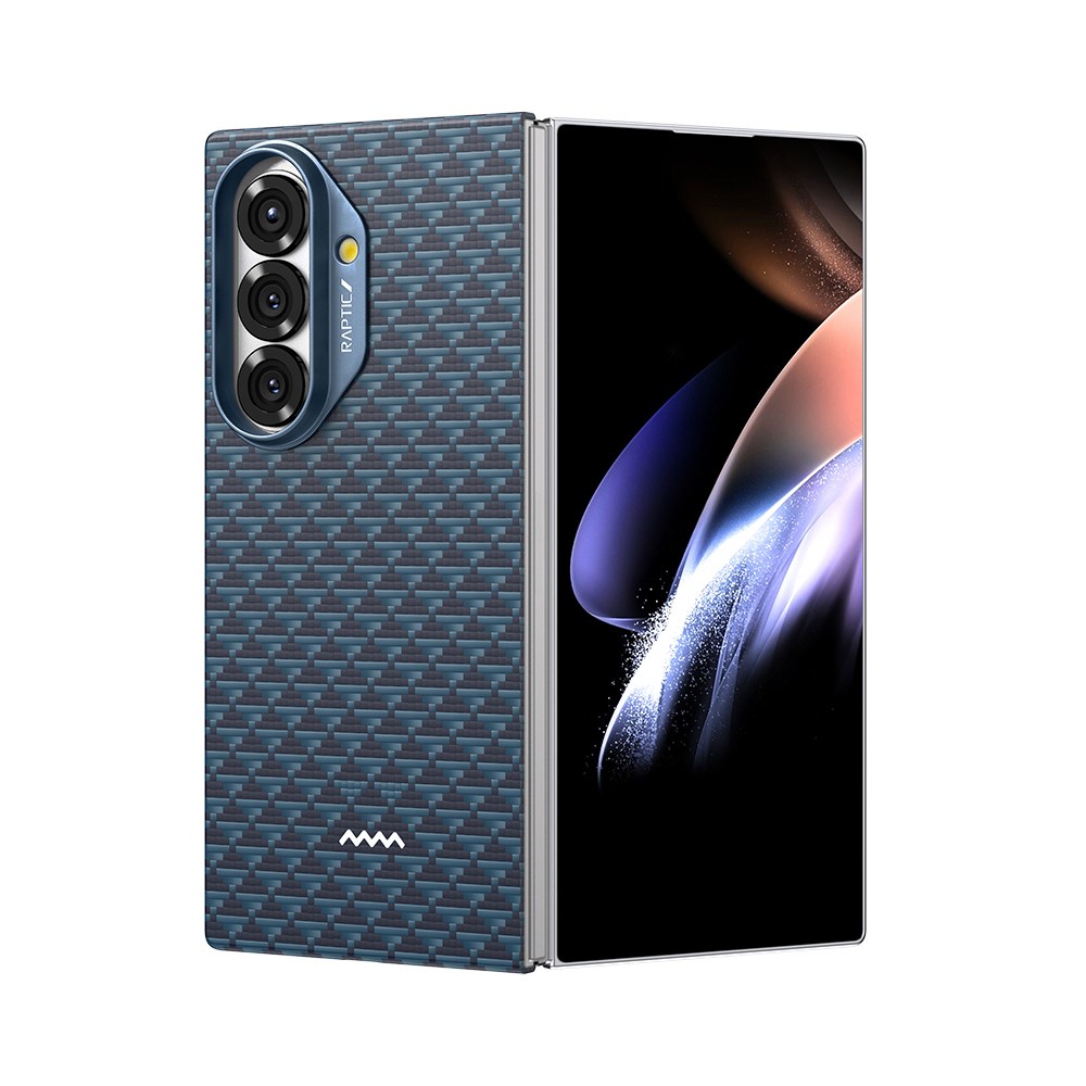 Galaxy Z Fold 7 Kılıf M-safe Şarj Özellikli Raptic Aramid Skin Origin Serisi Karbon Kapak