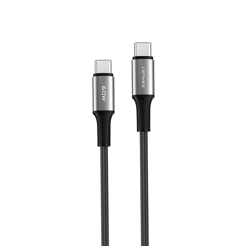 Lenyes LC559 Type-C to Type-C PD Örgü Tasarımlı Hızlı Şarj Özellikli Data ve Şarj Kablosu 60W 1M