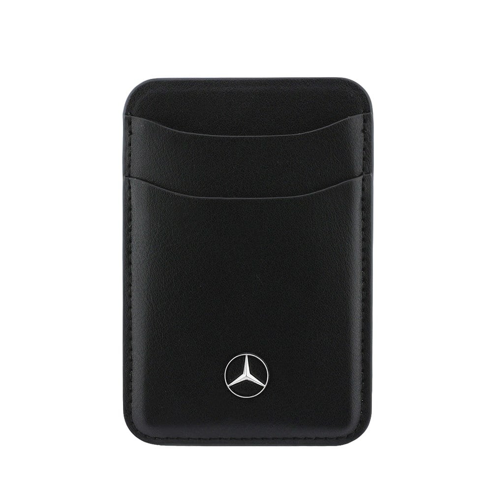 Mercedes Benz Orjinal Lisanslı Yeni Nesil 2 Hazneli Metal Logolu Deri Magnetik Kartlık