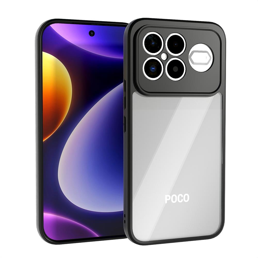 Xiaomi Poco F8 Ultra Kılıf Kamera Korumalı Şeffaf Arka Yüzey Zore New Roll Kapak