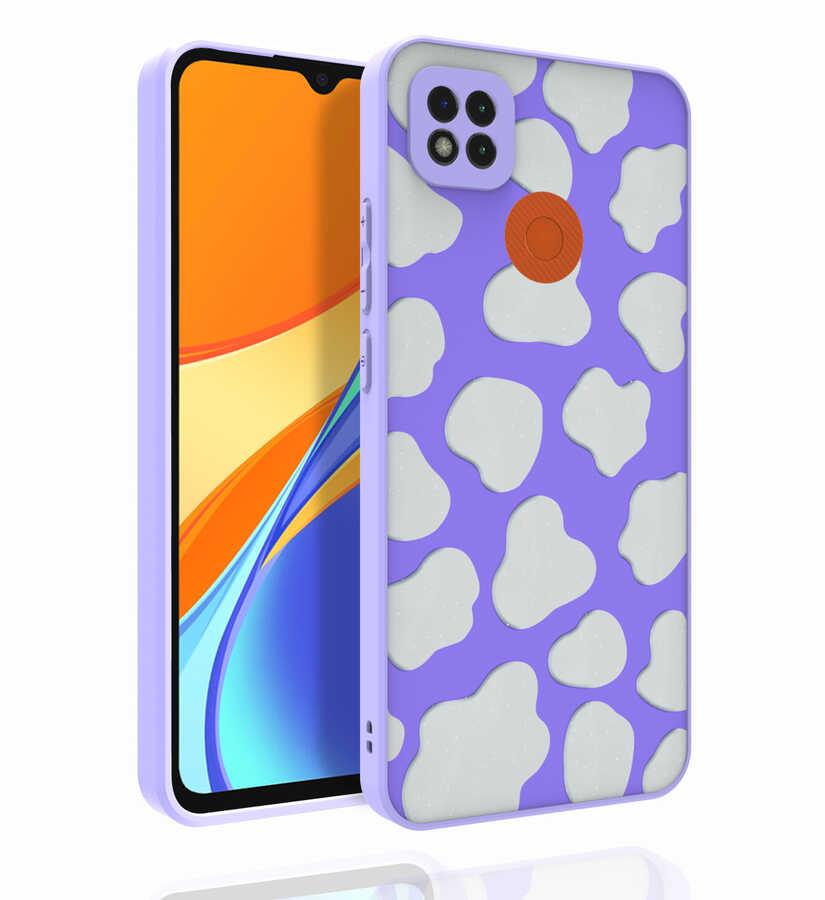 Xiaomi Redmi 9C Kılıf Desenli Kamera Korumalı Parlak Zore Nora Kapak