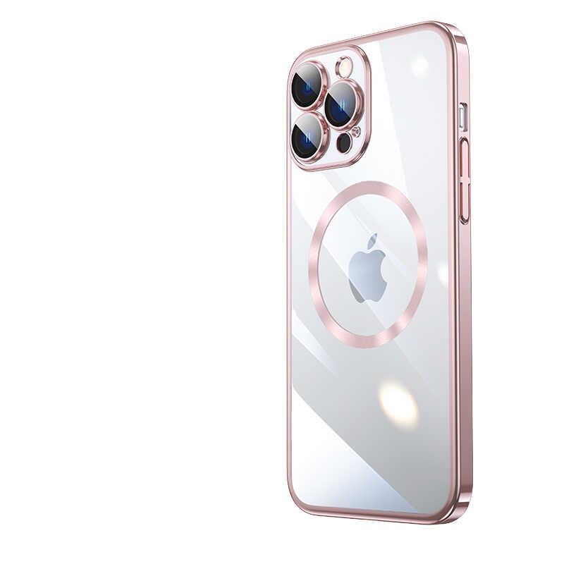 Apple iPhone 13 Pro Kılıf Wireless Şarj Özellikli Sert PC Zore Riksos Magsafe Kapak