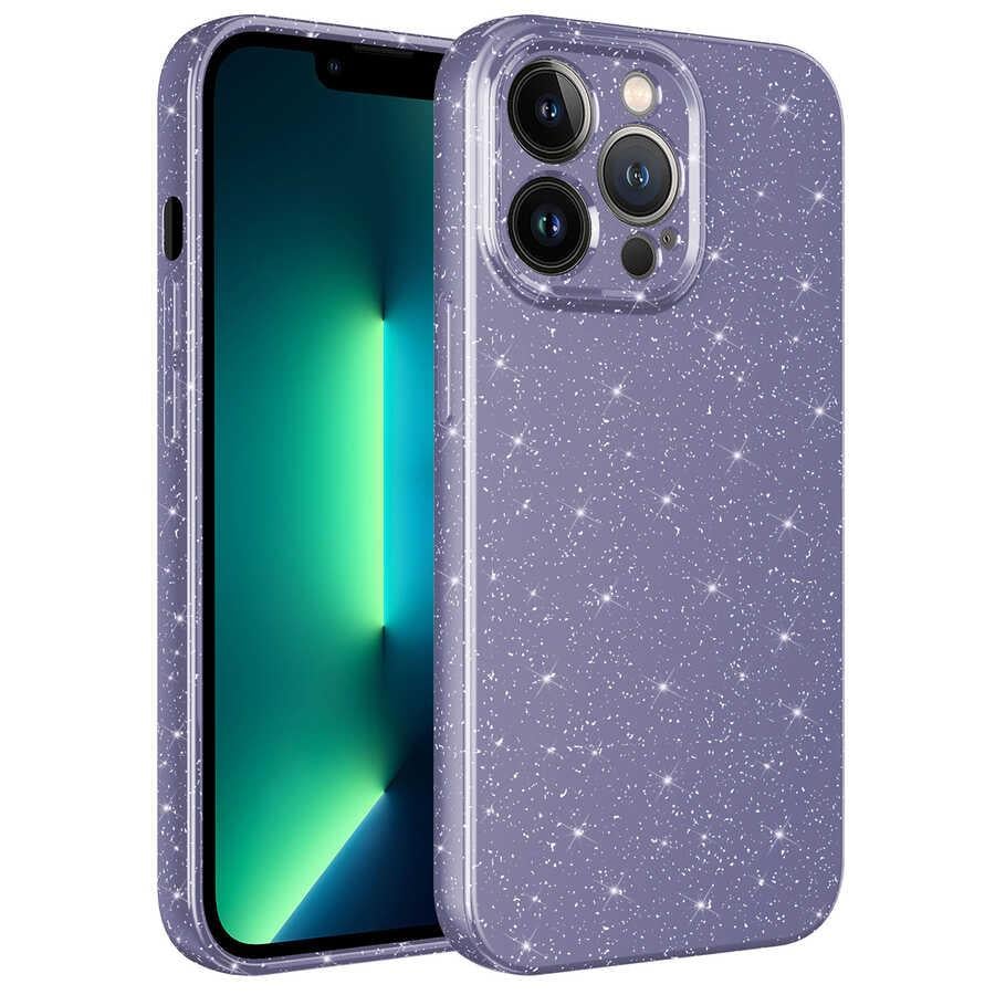 Apple iPhone 13 Pro Max Kılıf Kamera Korumalı Simli Lüks Zore Koton Kapak