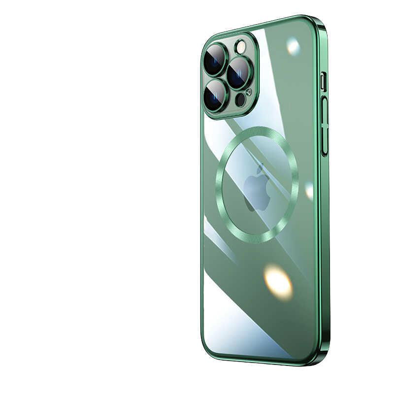 Apple iPhone 14 Pro Kılıf Wireless Şarj Özellikli Sert PC Zore Riksos Magsafe Kapak