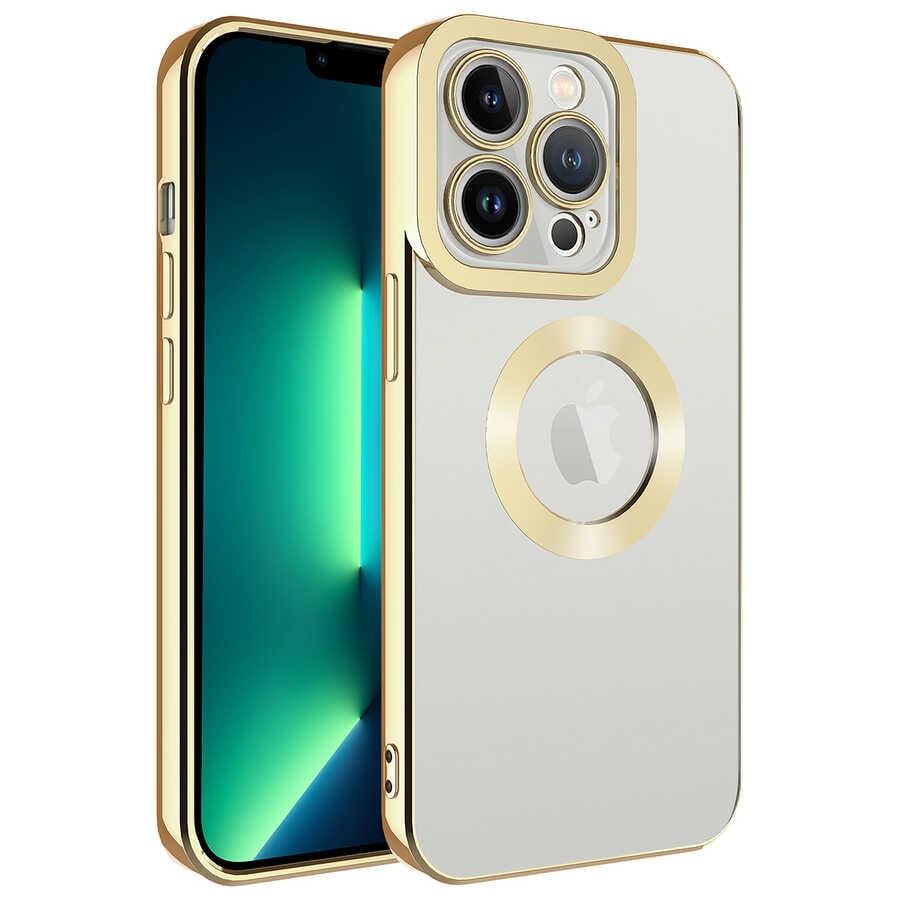 Apple iPhone 14 Pro Max Kılıf Kamera Korumalı Logo Gösteren Zore Omega Kapak
