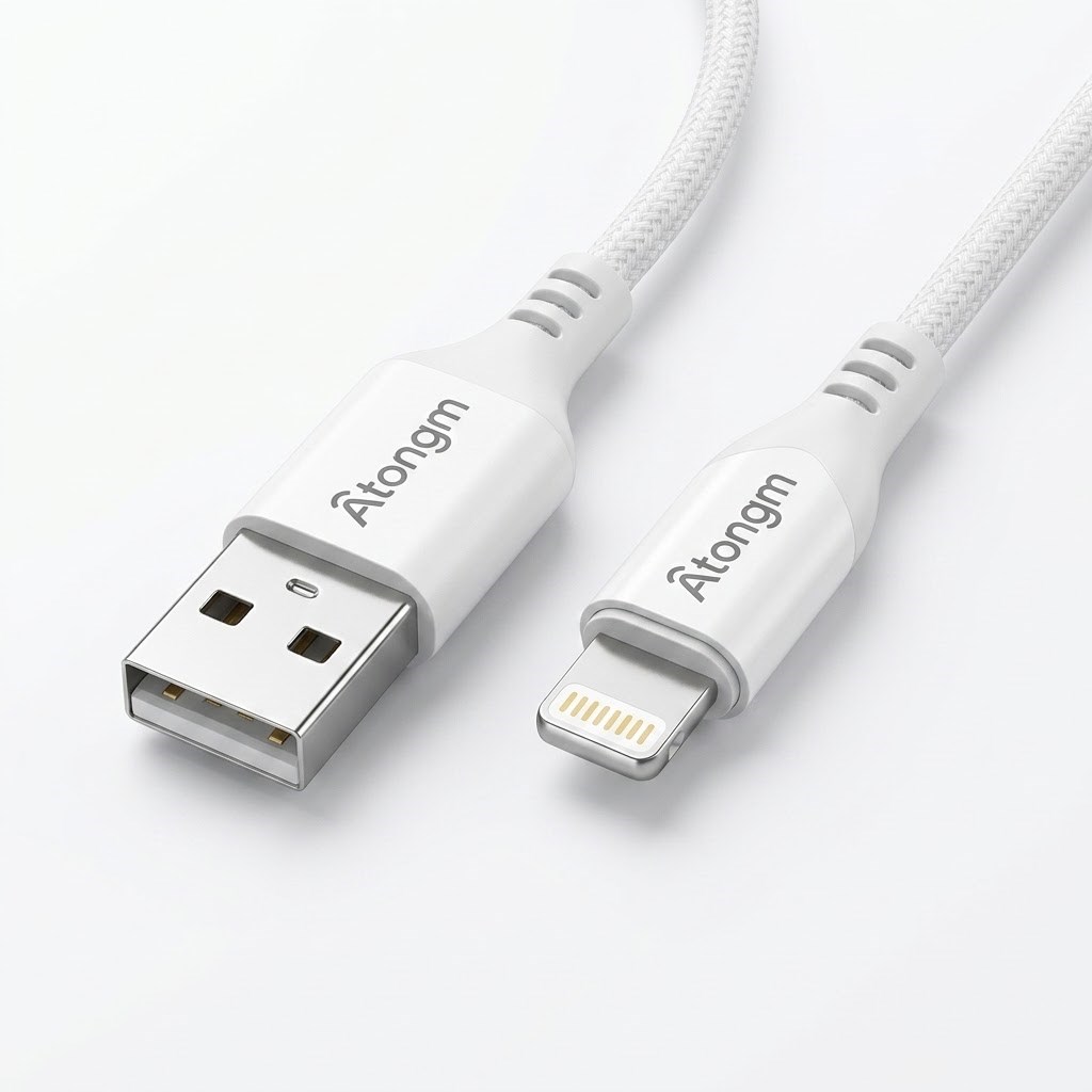 Atongm USB to Lightning 3A 60W Hızlı Şarj Destekli iPhone Şarj ve Data Kabosu 1.2mt.