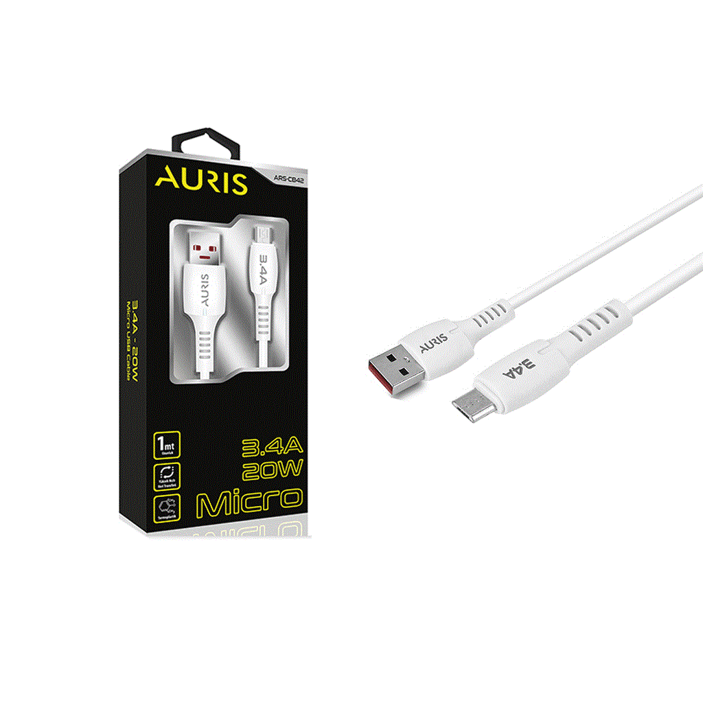 Auris Ars-Cb42 3.A 20W Micro USB 1mt.Şarj  Kablosu