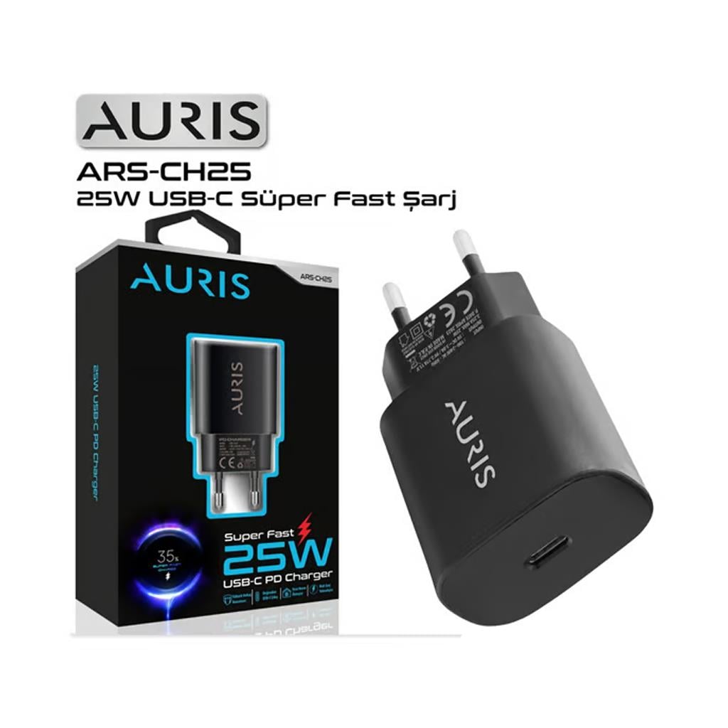 Aurıs ARS-CH25 Super Hızlı USB-C 25W Şarj Adaptorü