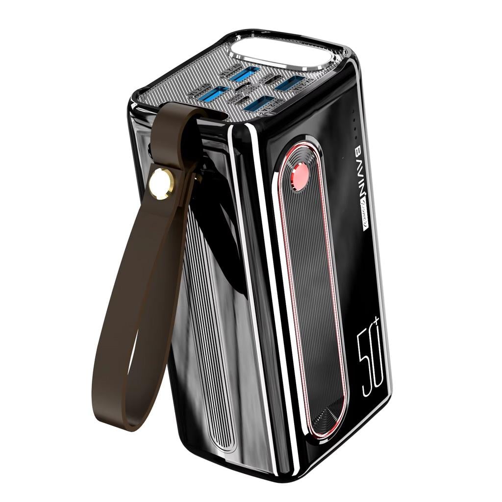 Bavin PC066 50000mAh Şarj Type-C Micro iPhone Girişi ve 4 USB Çıkışlı LED Işıklı Powerbank