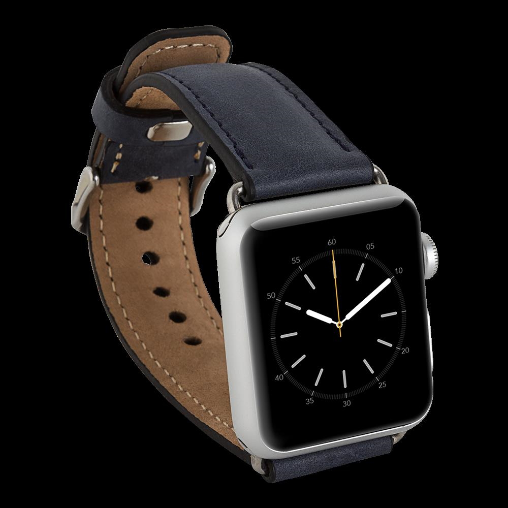 Bouletta Apple Watch Uyumlu Deri Kordon 38-40-41mm G3 Mavi