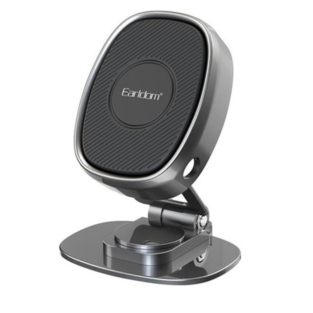 Earldom EH177 Yapışkanlı Mıknatıslı 360 Derece Ayarlanabilen Manyetik Araç Tutucu - Siyah