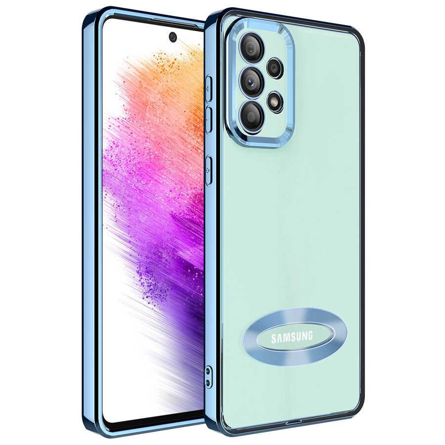 Galaxy A53 5G Kılıf Kamera Korumalı Logo Gösteren Zore Omega Kapak