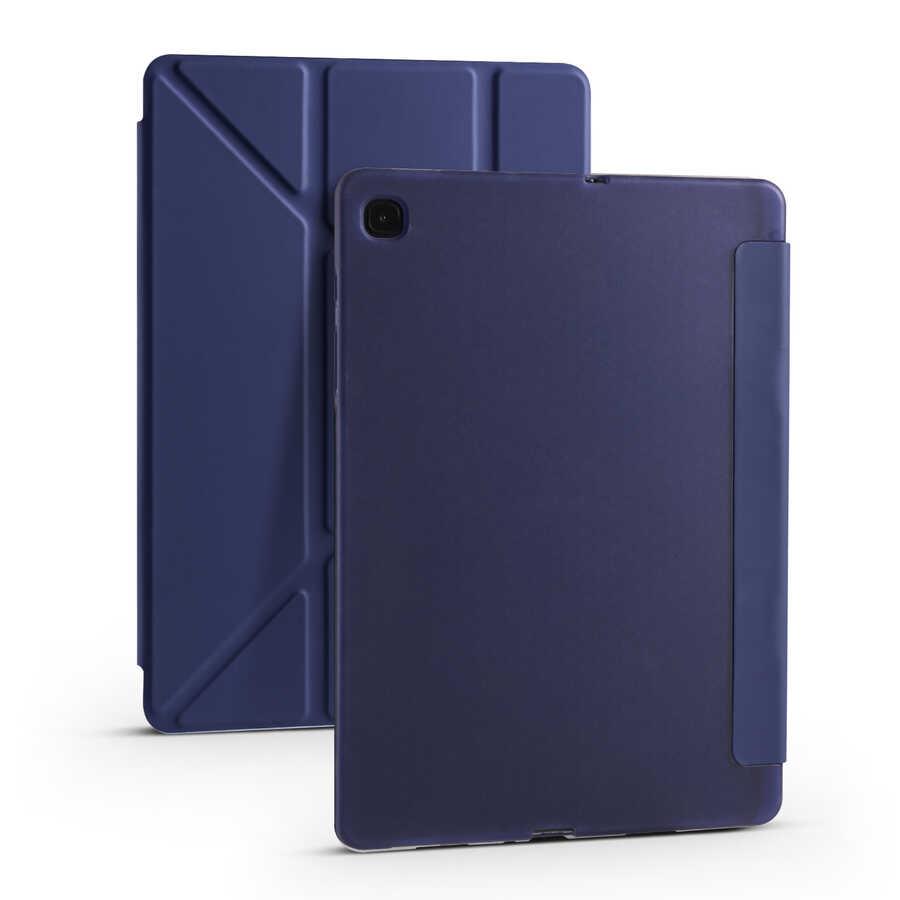 Galaxy Tab S6 Lite P610 Kılıf Zore Tri Folding Kalem Bölmeli Standlı Kılıf