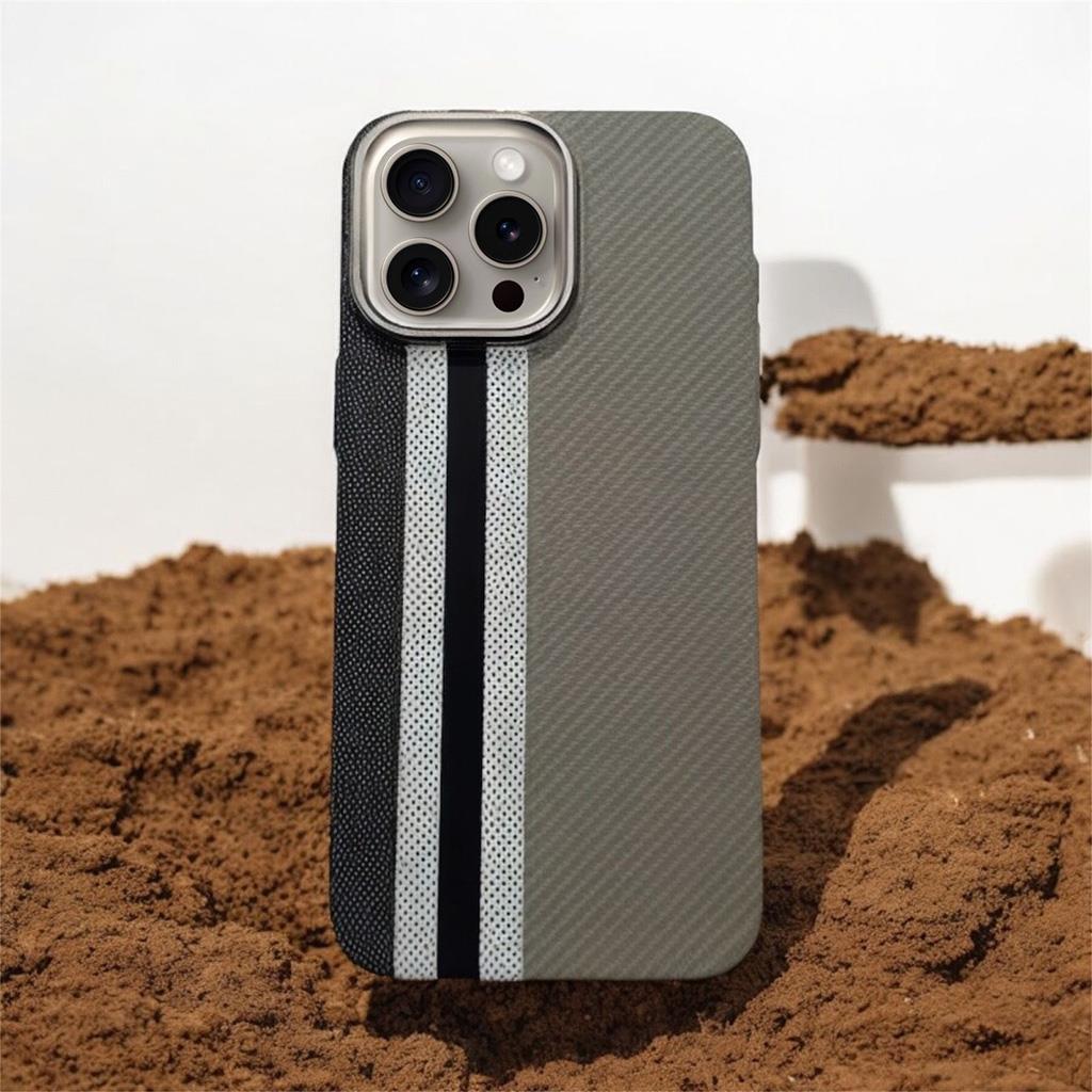 Apple iPhone 15 Pro Max icemag Energy Kevlar Serisi Desenli Sert Kılıf