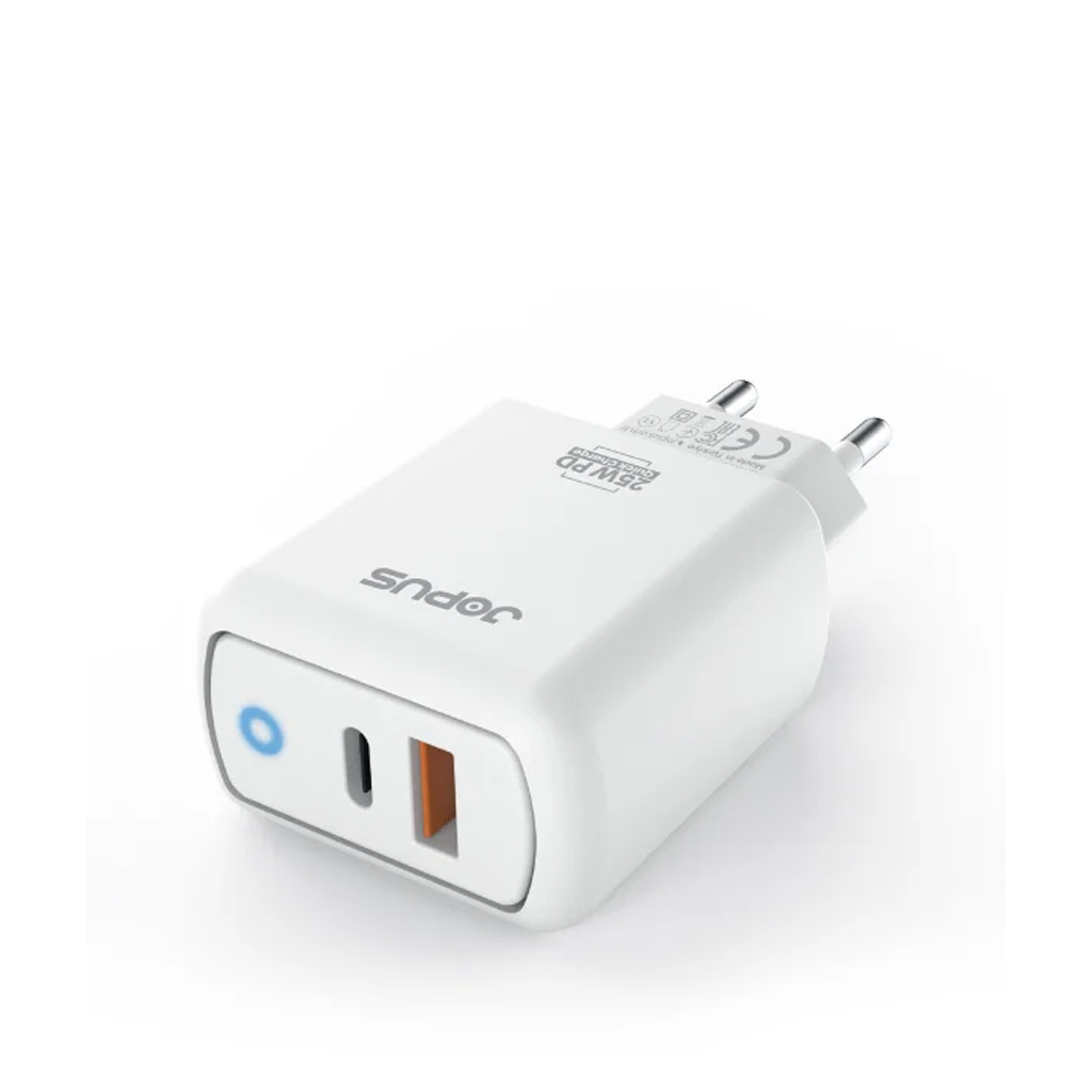 Jopus Skype Jo-S08  USB-A ve Type-C Çıkışlı 25w Hızlı Sarj Adaptörü