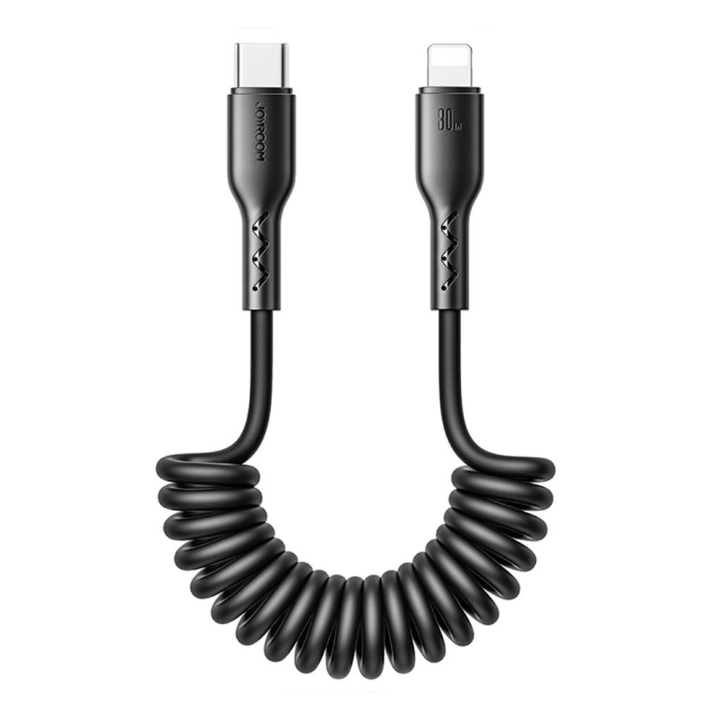 Joyroom A38-CL3 Type-C to Lightning 30W PD Hızlı Şarj Destekli Spiral Şarj Data Kablosu