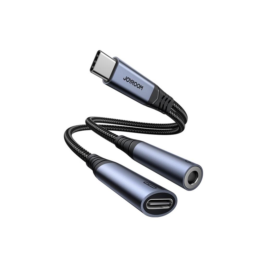 Joyroom SY-C02 PD 60W Hızlı Şarjlı Kulaklık Adaptörü Type-c Aux Ses Kablosu