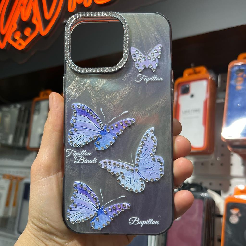 Apple iPhone 16 Pro Max Hologram Taşlı Silikon Kılıf