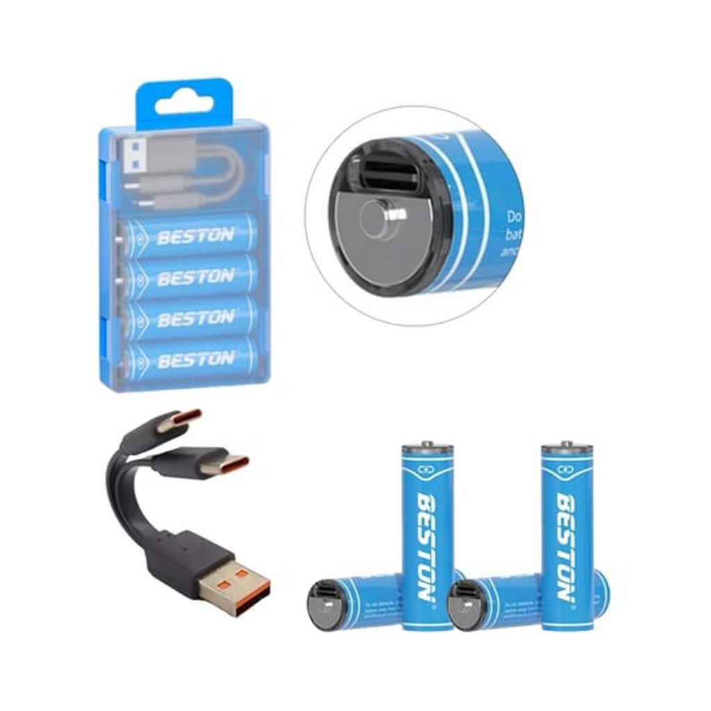 Beston P2-02C4-AA Şarj Edilebilir 4'lü Kalem Pil