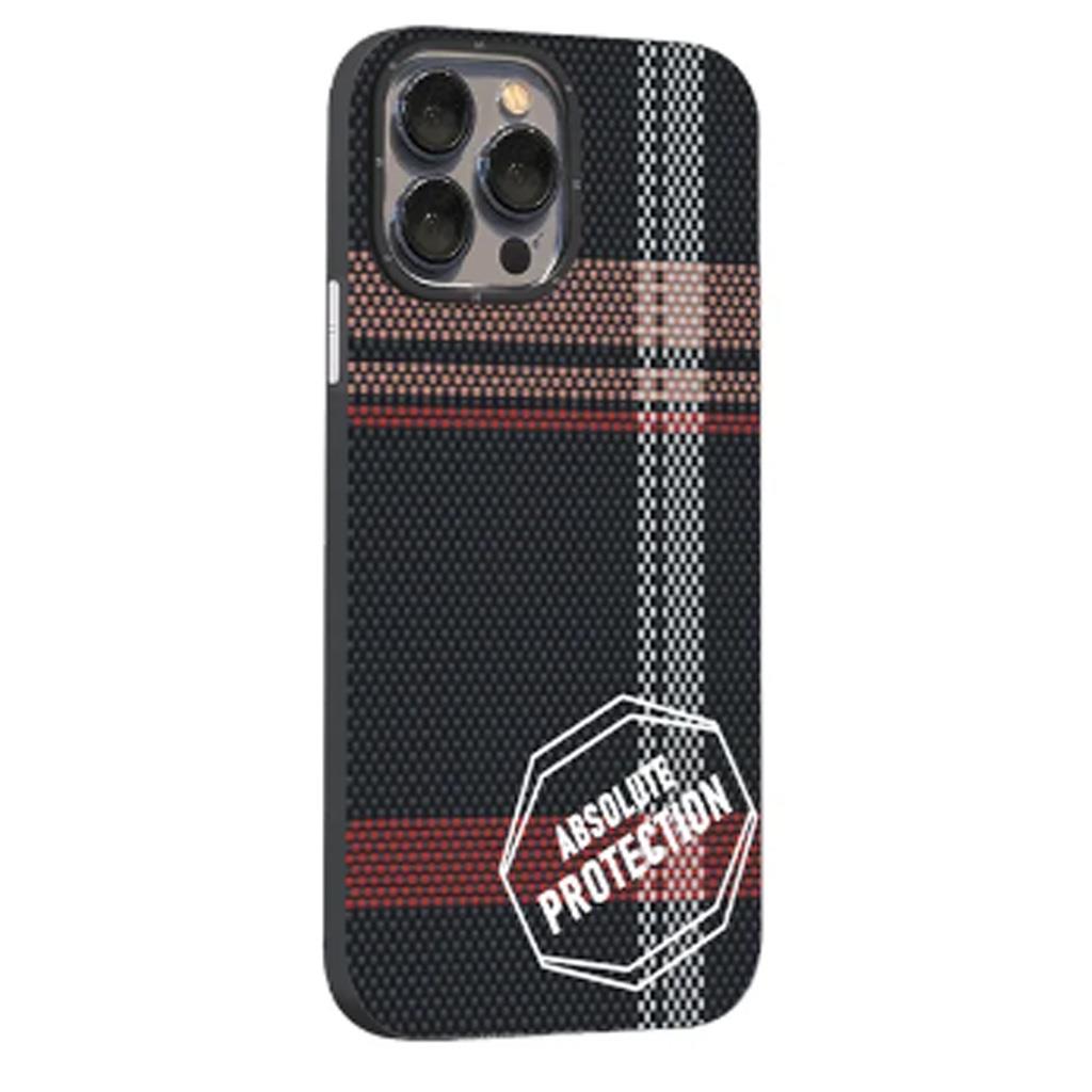 iPhone 15 iCemag Absolute Karbon Desenli Sert Kapak