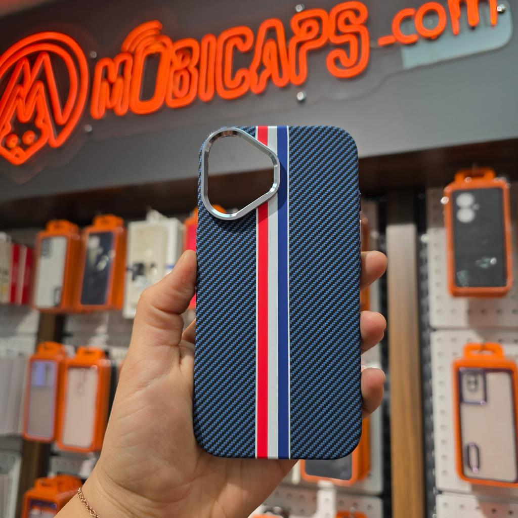 iPhone 15 Pro Max iCemag Protectiva Kevlar Karbon Magsafe Kılıf