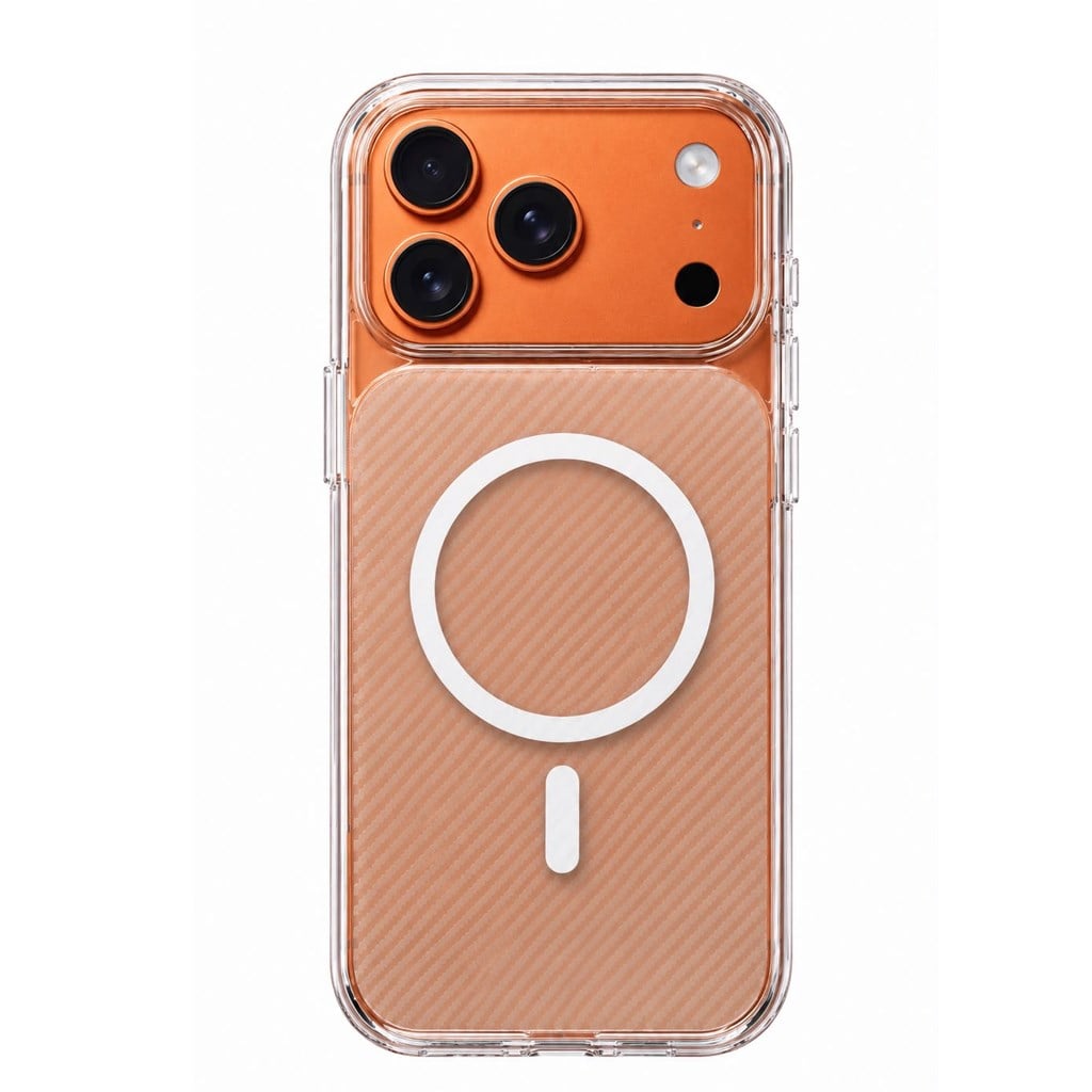 iPhone 17 Pro Max BCase Şeffaf Nano Karbon Mika Sert Kapak