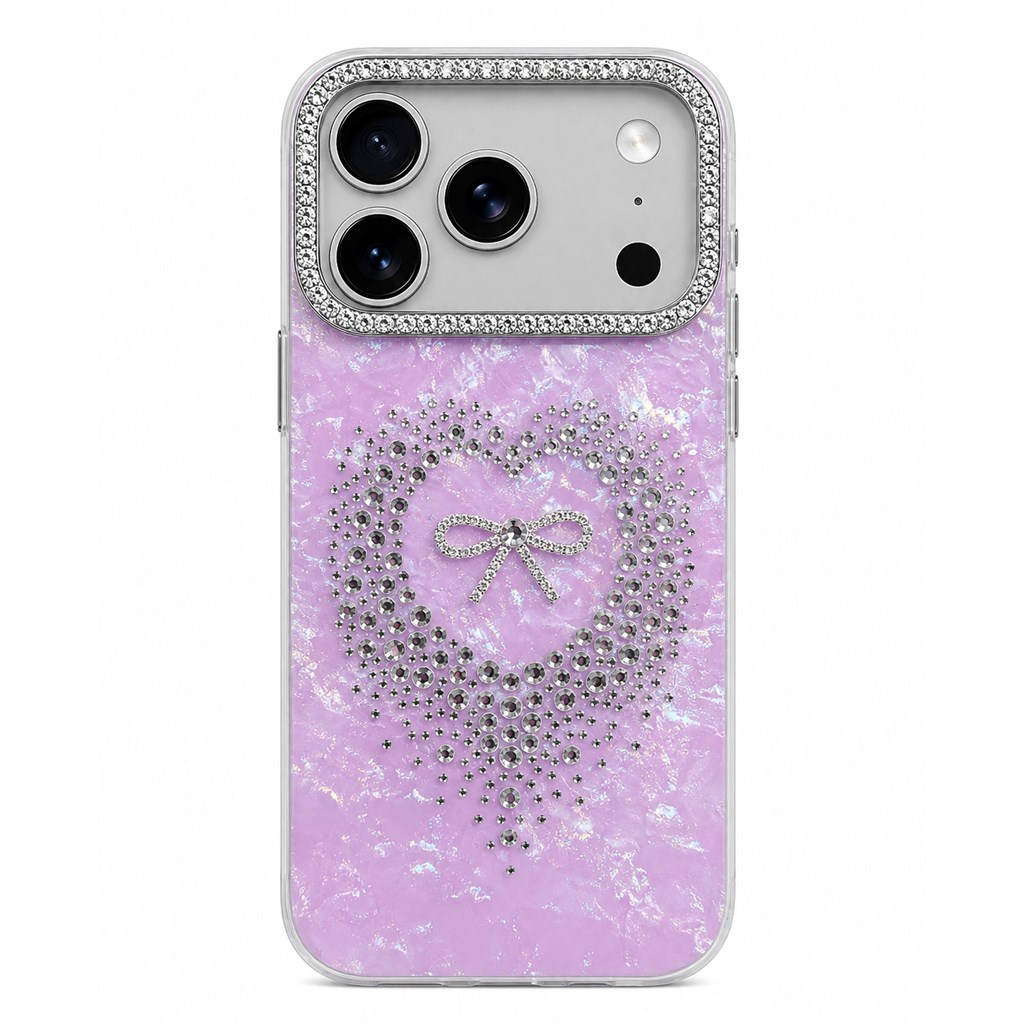 iPhone 17 Pro Max Love Diamond Taşlı Kılıf