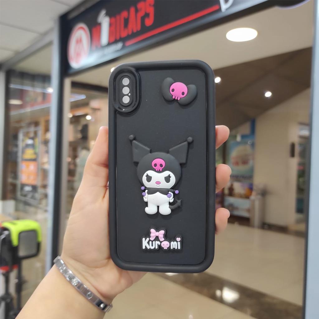 iPhone XS Max Kabartma Figürlü Neşeli Silikon Kılıf