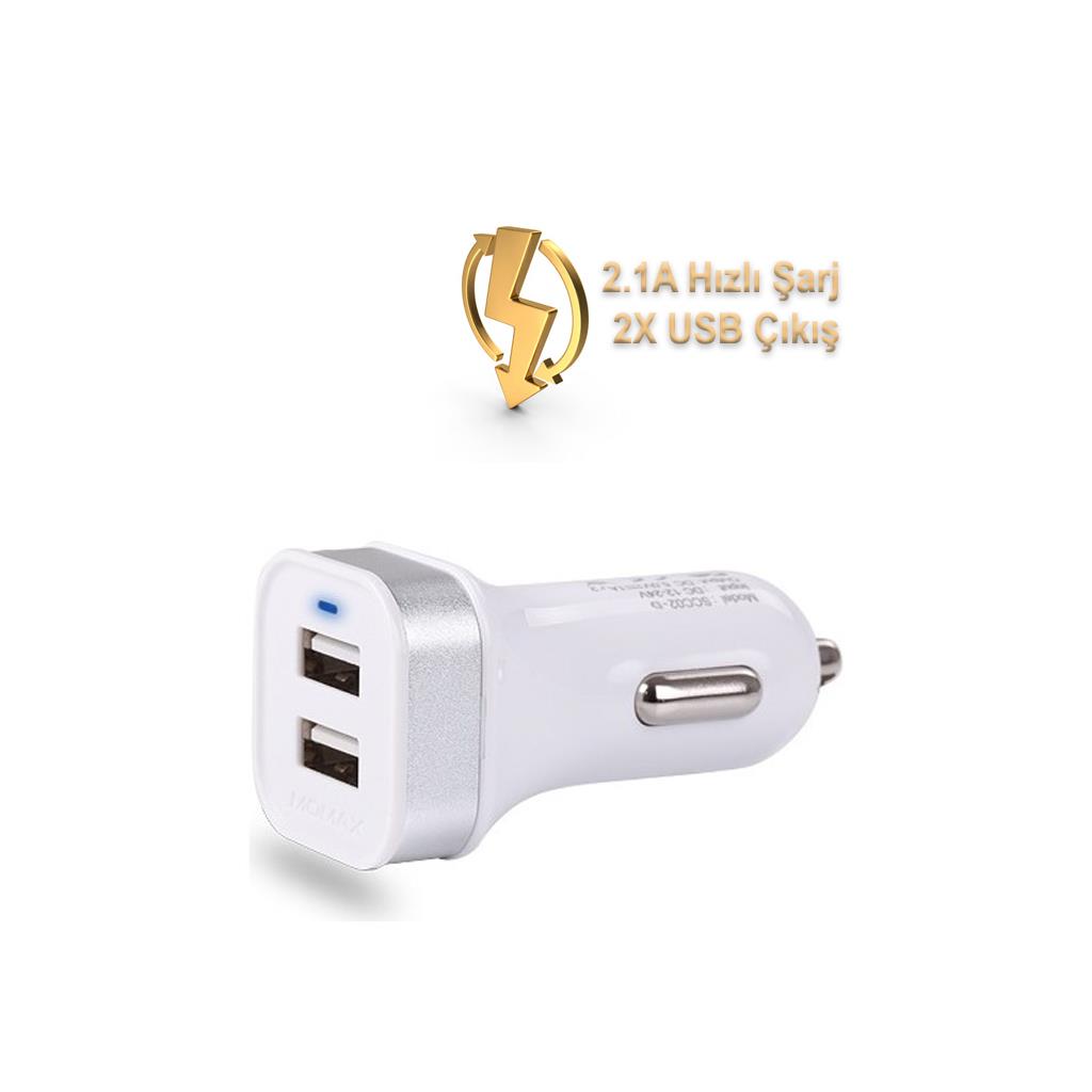 Mobicaps 2.1A Dual USB Araç Çakmaklık Şarj Aleti