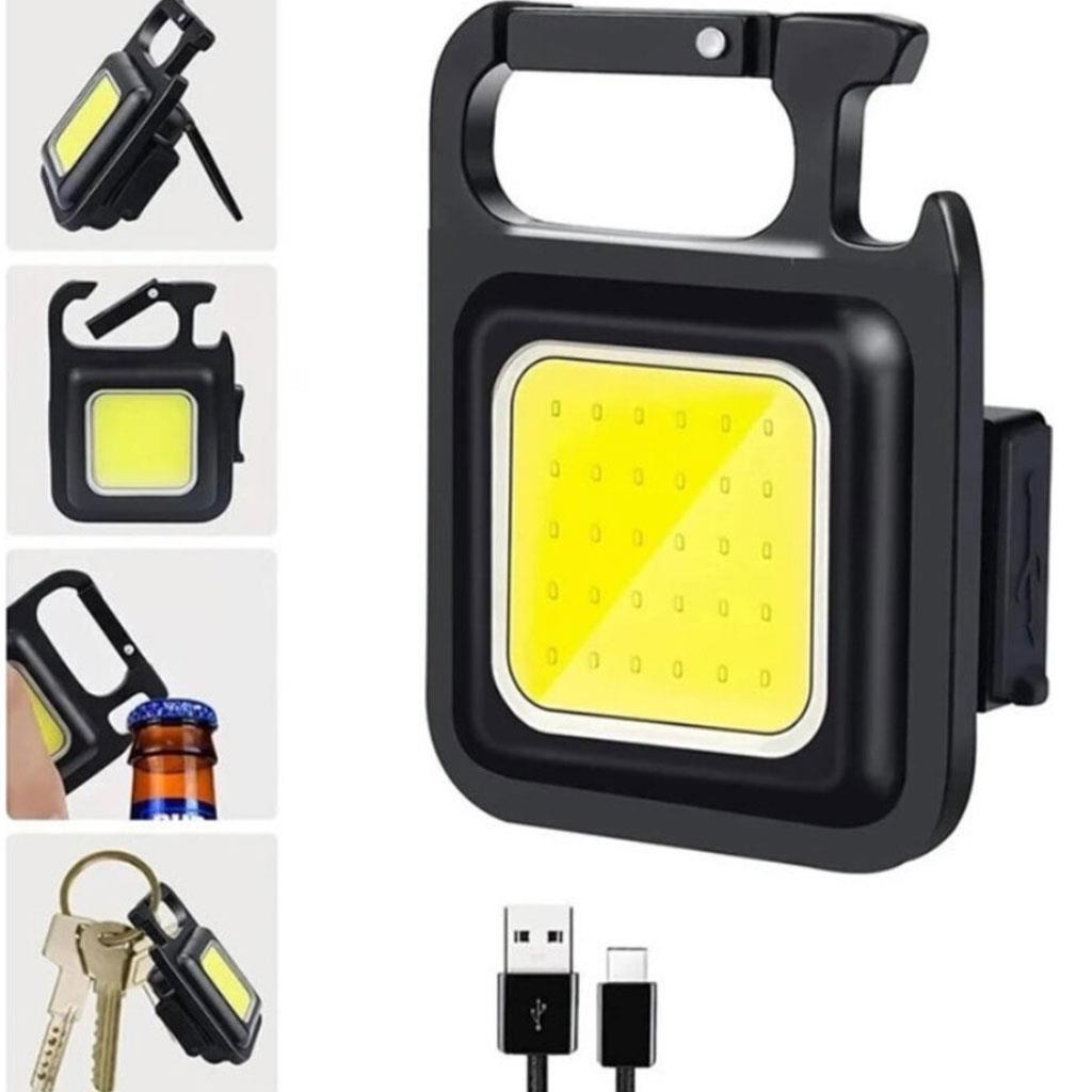 Mobicaps Şarj Edilebilir COB Led Mıknatıslı Kapak Açacaklı ve Carabiner Cep Işık