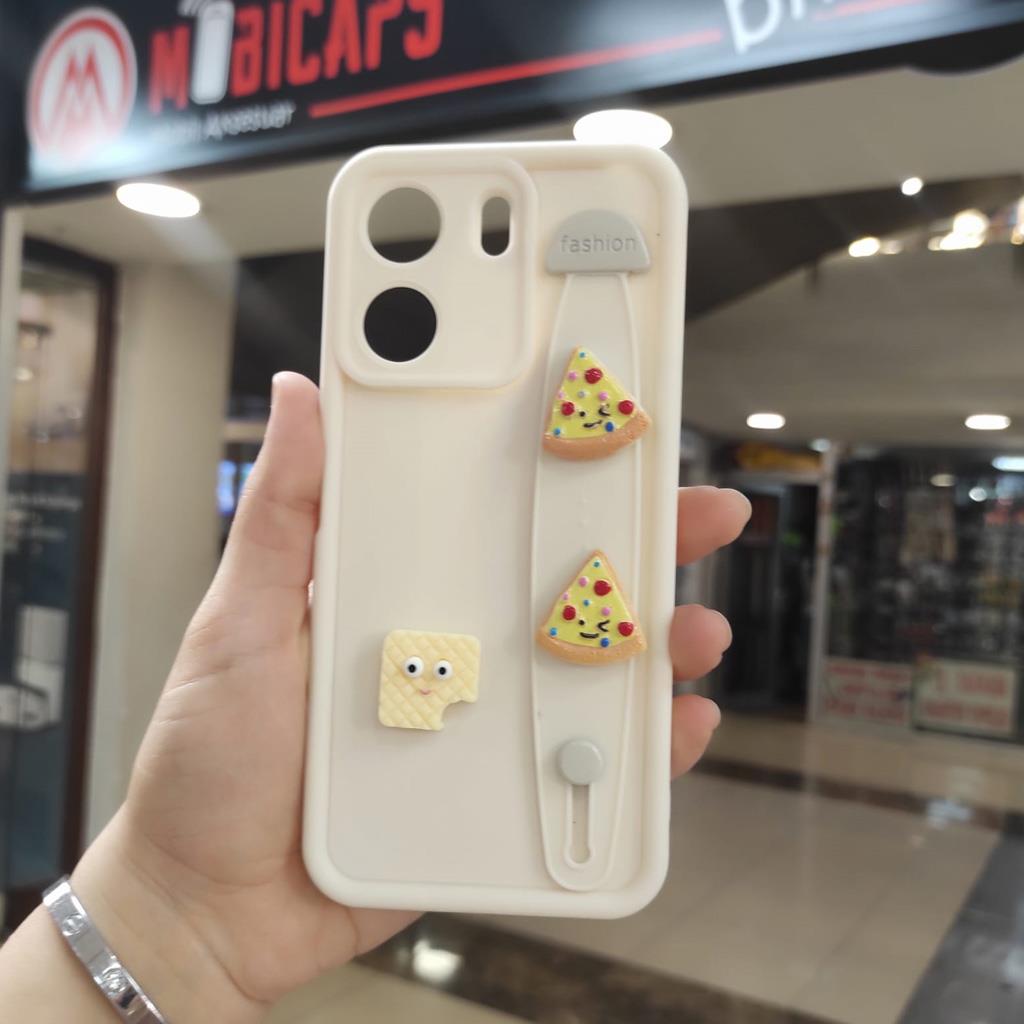 Redmi 13C Neşeli Tutamaçlı Silikon Kılıf