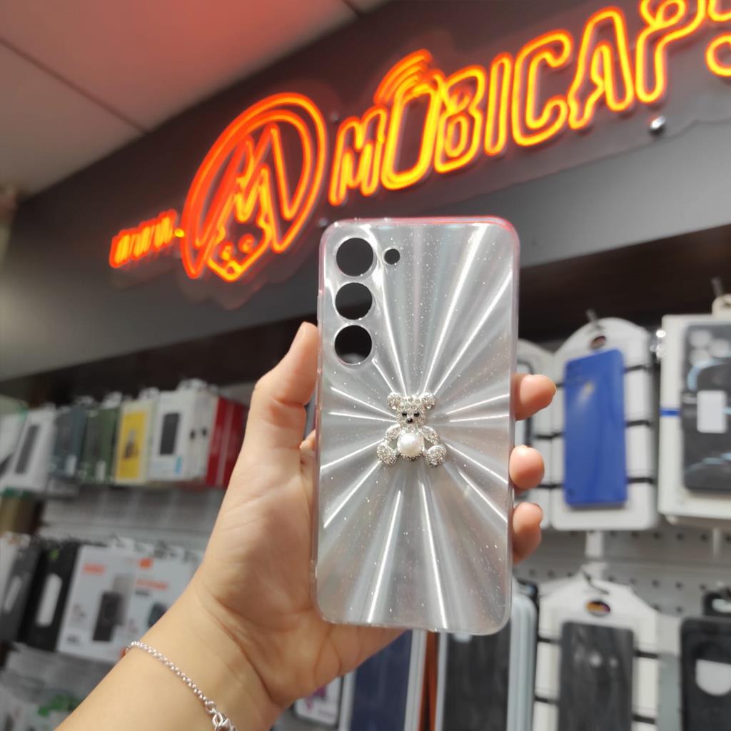 Samsung S23 Simli Taş Süslü Hologram Kapak