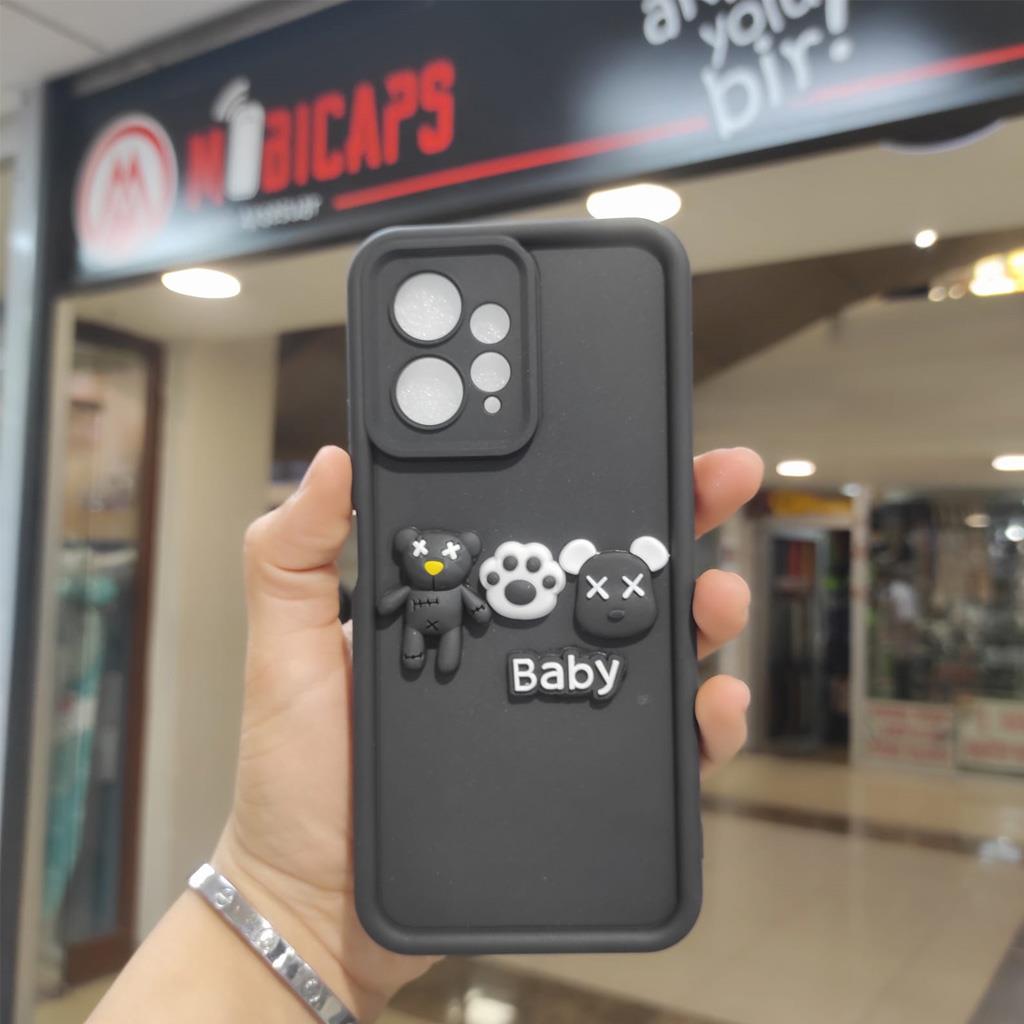 Xiaomi Redmi Note 12 4G Kabartma Figürlü Neşeli Silikon Kılıf