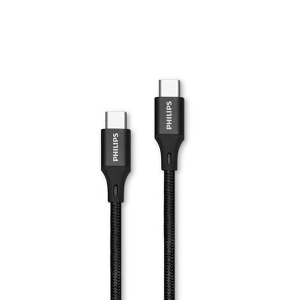 Philips DLC5522C Type-C to Type-C 0,5mt. Kısa Powerbank Kablosu