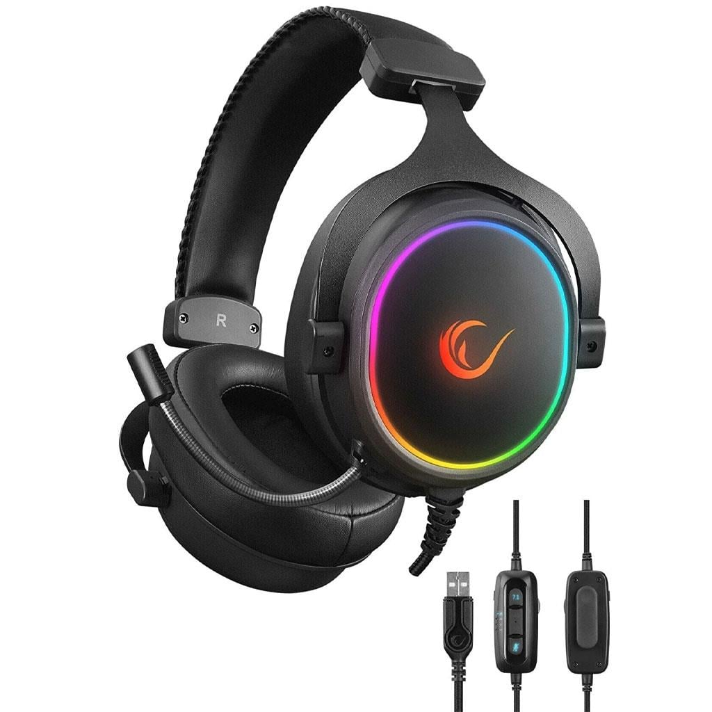 Rampage ONYX-S  USB 7.1 Version RGB Led + Ses Kontrollü Oyuncu Mikrofonlu Kulaklık