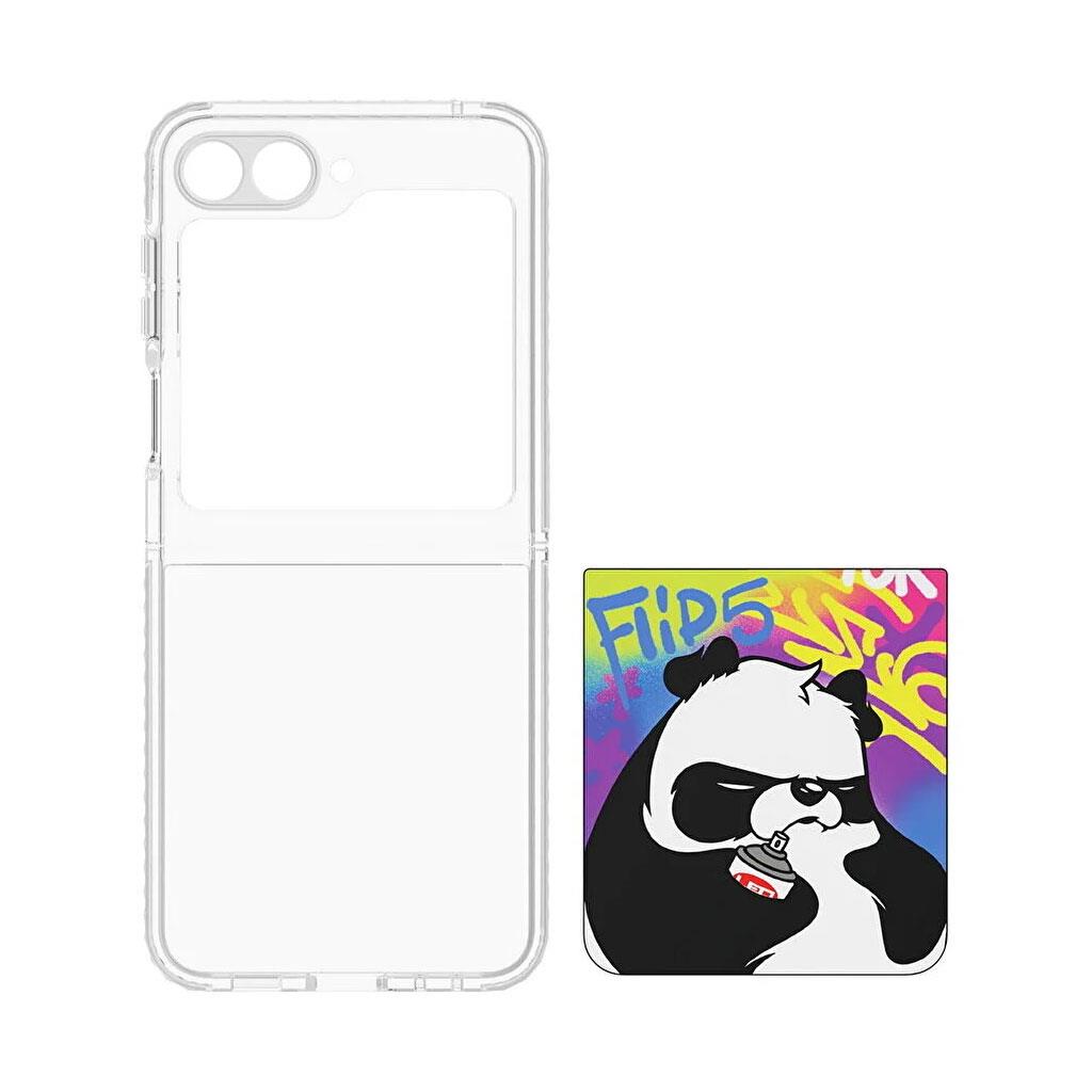 Samsung GP-FPF731HIGBT Galaxy Z Flip5 Flipsuit Angry Panda Kılıf