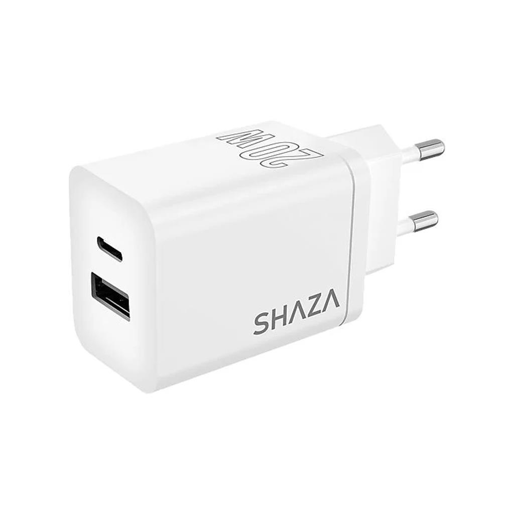 Shaza SG2501 PD20W Çift Çıkışlı USB QC3.0 ve Type-C Şarj Adaptörü