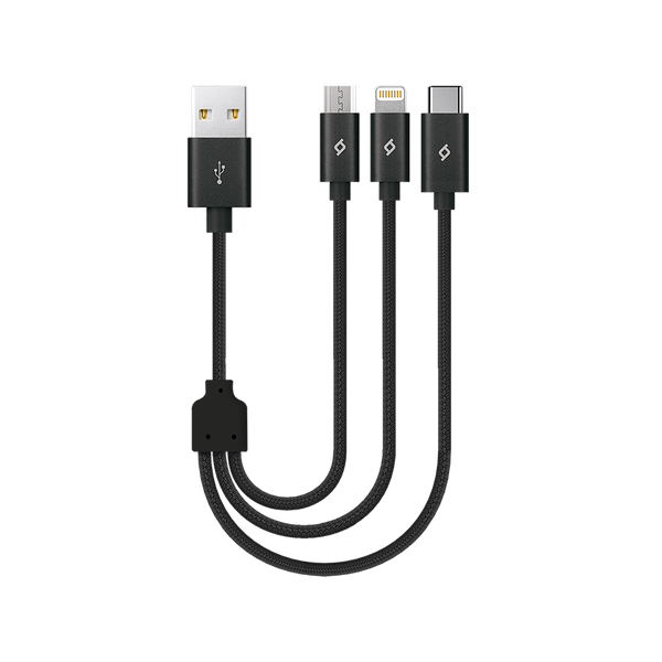 Ttec 2dk31 Alumicable Mini Trio 30cm 3in1 (Micro/Type-C/Lightning) Şarj Kablosu