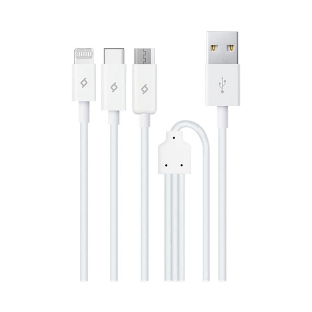 Ttec Trio 2DK7521 Şarj Kablosu Type-C-Lightning-Micro USB 1.2mt.