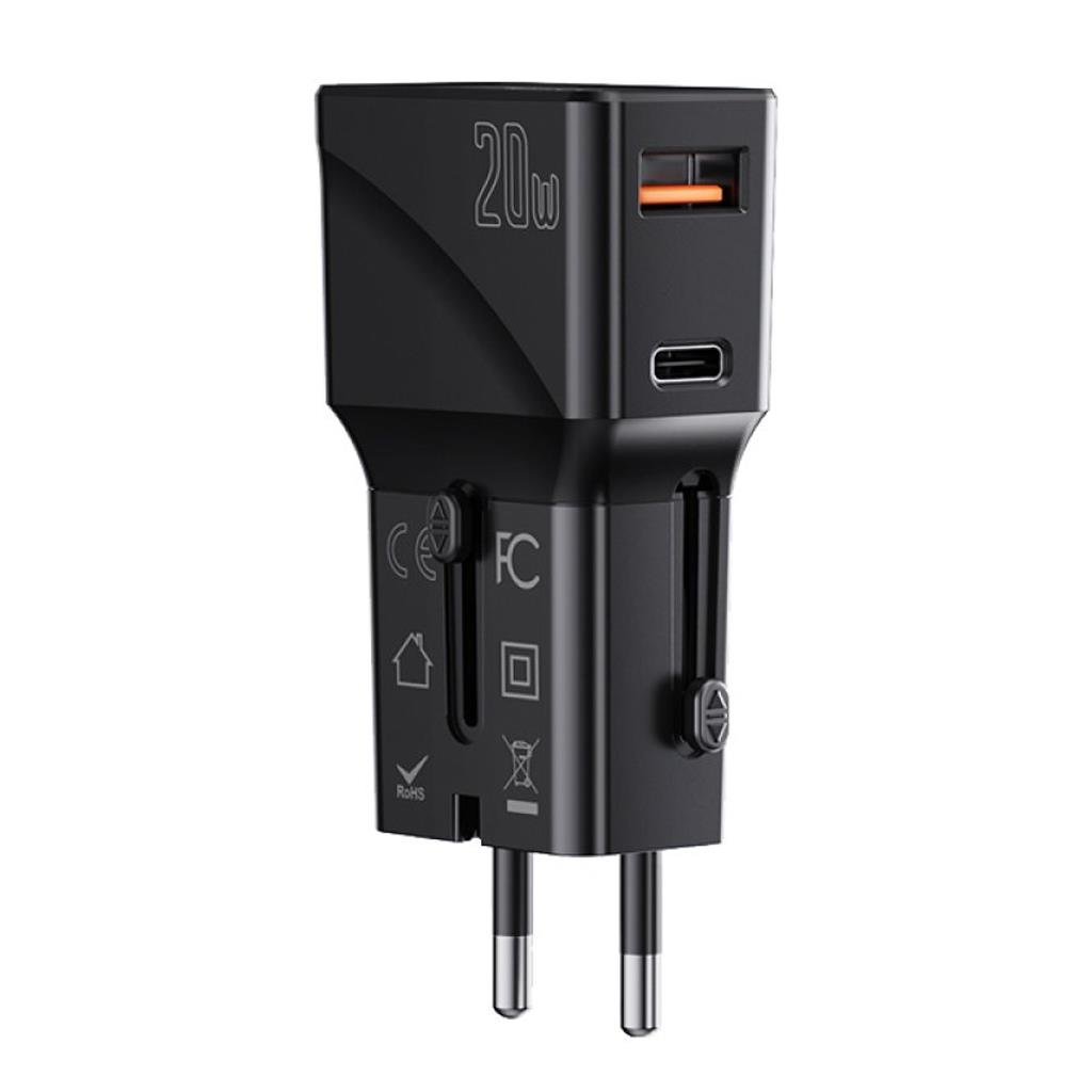 Yesido MC17 Universal  Mini 20W Hızlı Şarj Destekli Çift Çıkışlı Adaptör