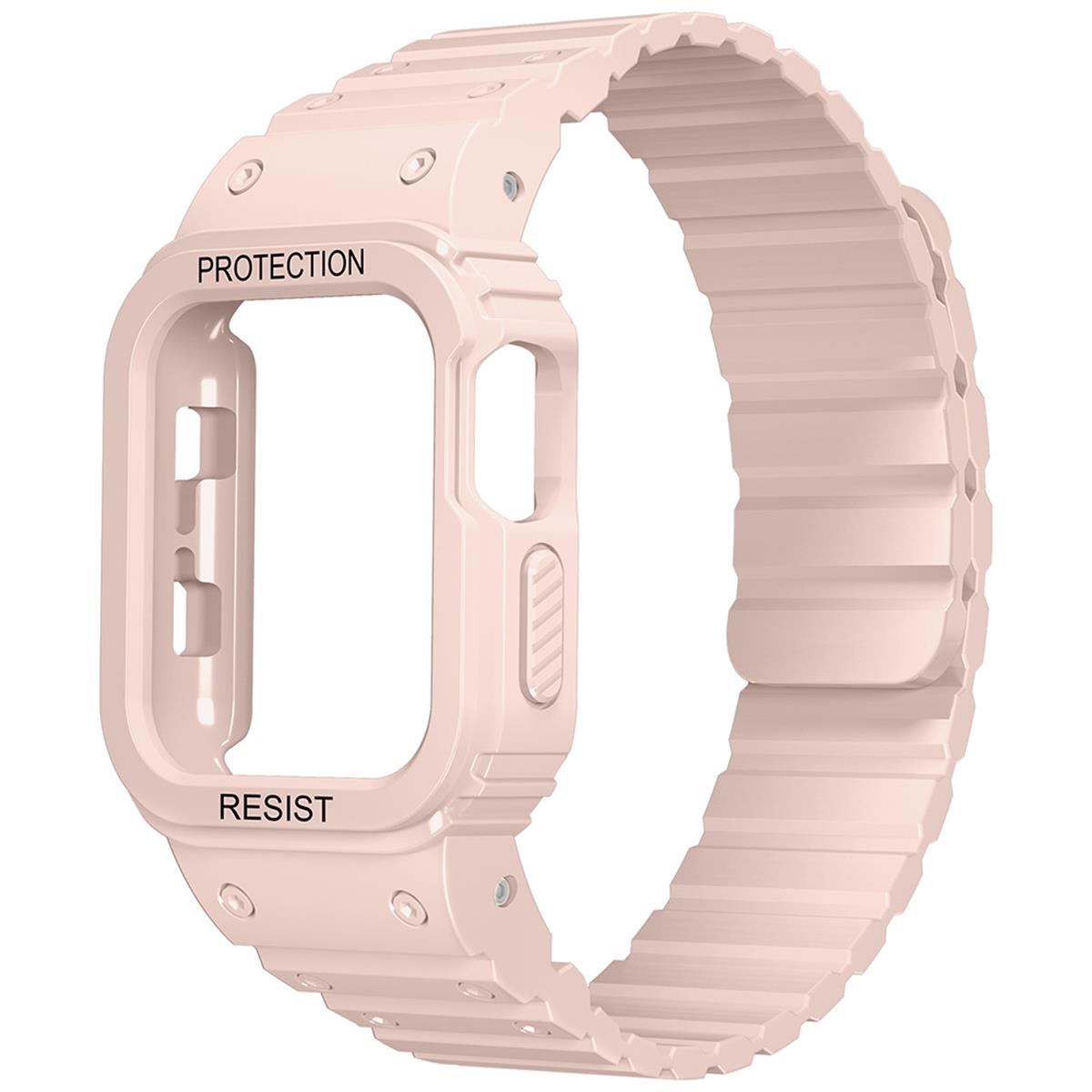 Apple Watch 38mm KRD-142 Airbag Tasarımlı Kasa Koruyuculu Silikon Kordon