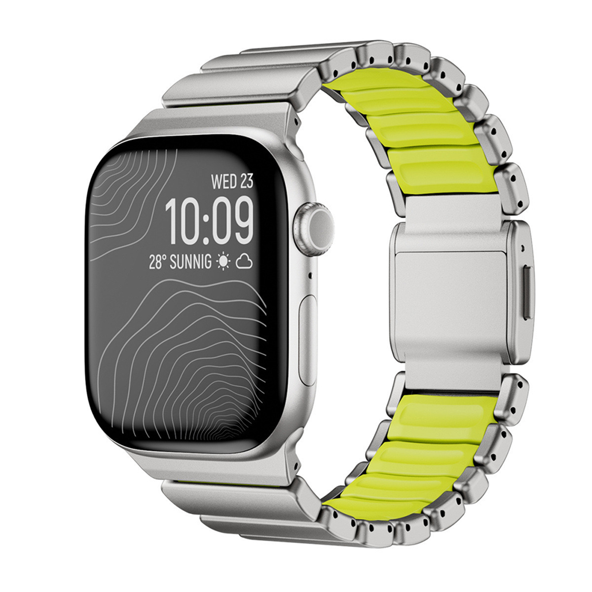 Apple Watch 44mm Zore KRD-151 Metal Silikon Kordon