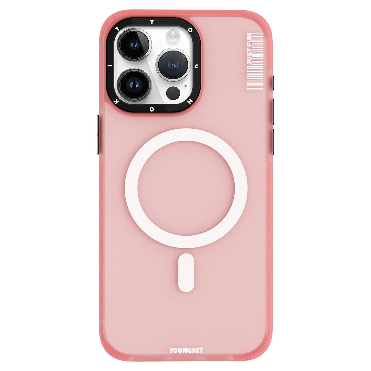 Apple iPhone 15 Pro Kılıf M-safe Şarj Özellikli Youngkit Colored Sand Serisi Kapak
